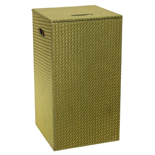 Laundry Basket, Gedy 6738-87, Gold Laundry Hamper/Stool of Faux Hamper 6738-87